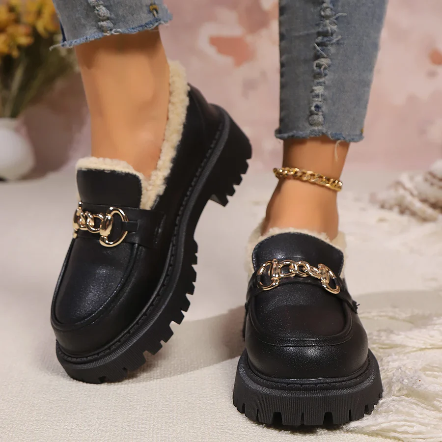 Keller Sherpa-fodrad Plattformloafers