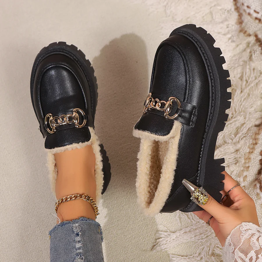 Keller Sherpa-fodrad Plattformloafers